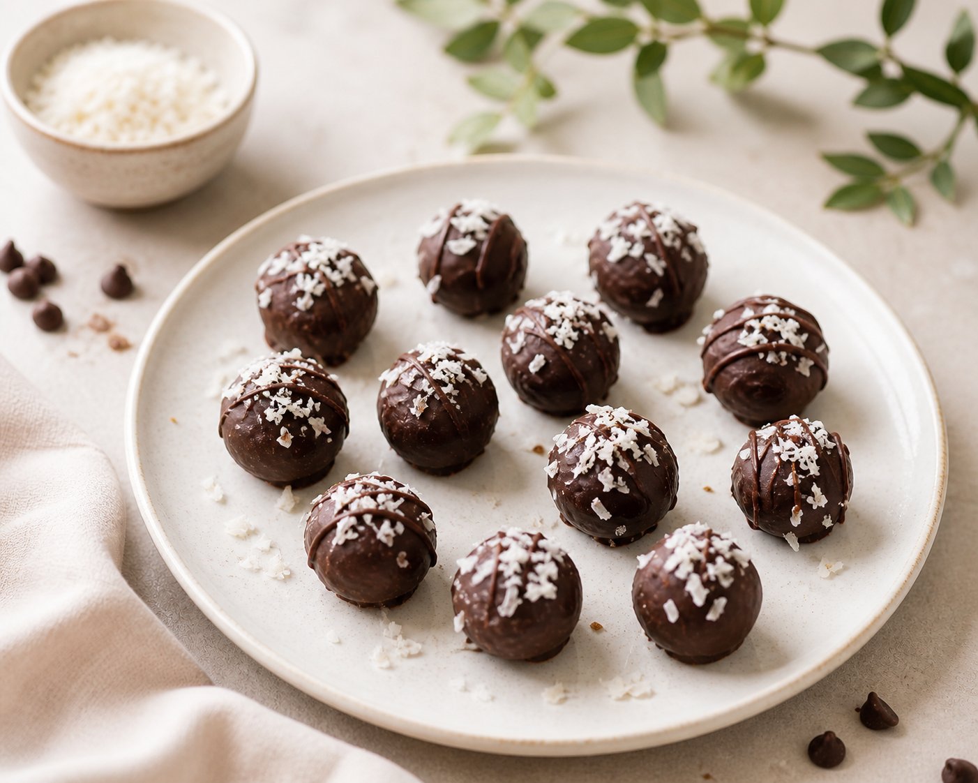Mini boules d'énergie choco-coco 🍫🥥
