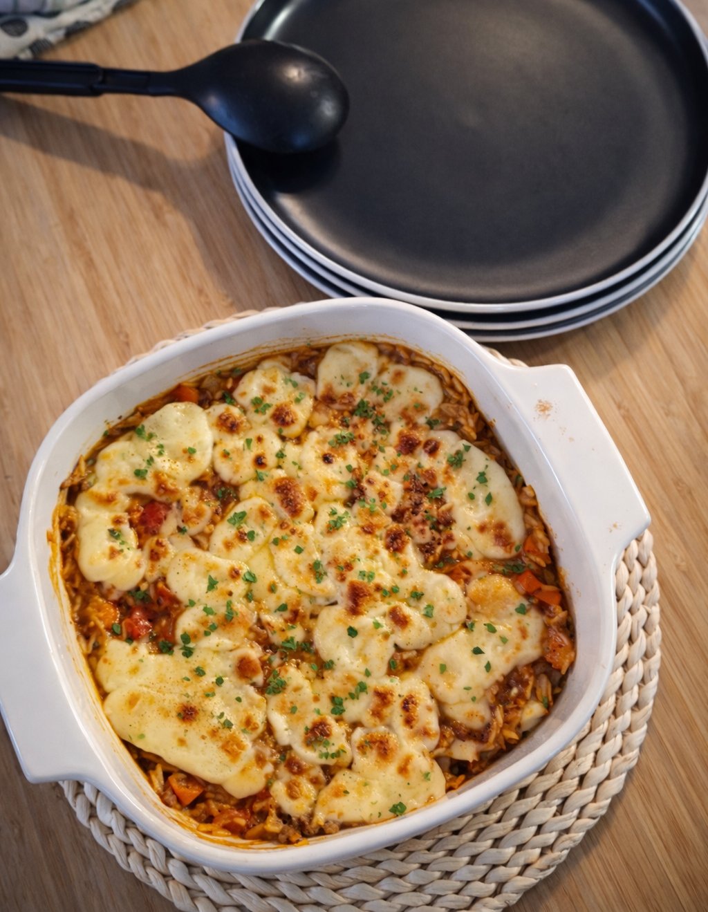 Riz crémeux au boeuf et fromage 