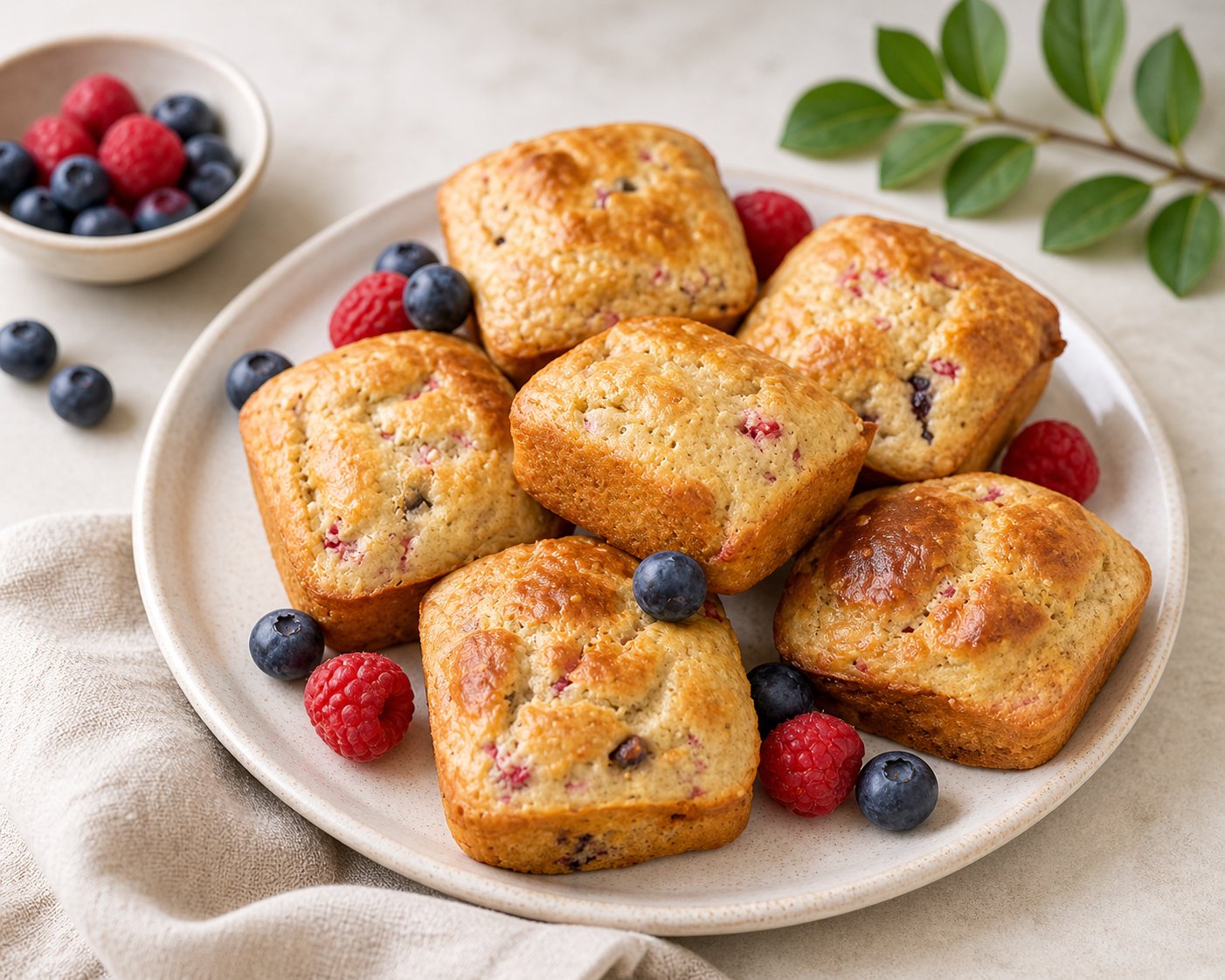 Carrés aux bleuets, framboises et chocolat noir