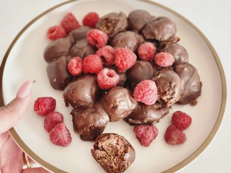 Boules d’énergie choco-framboise