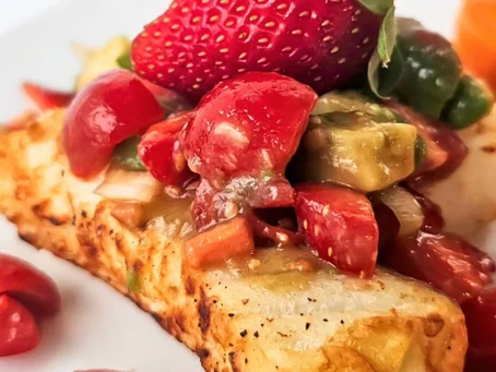 Morue salsa et fraise